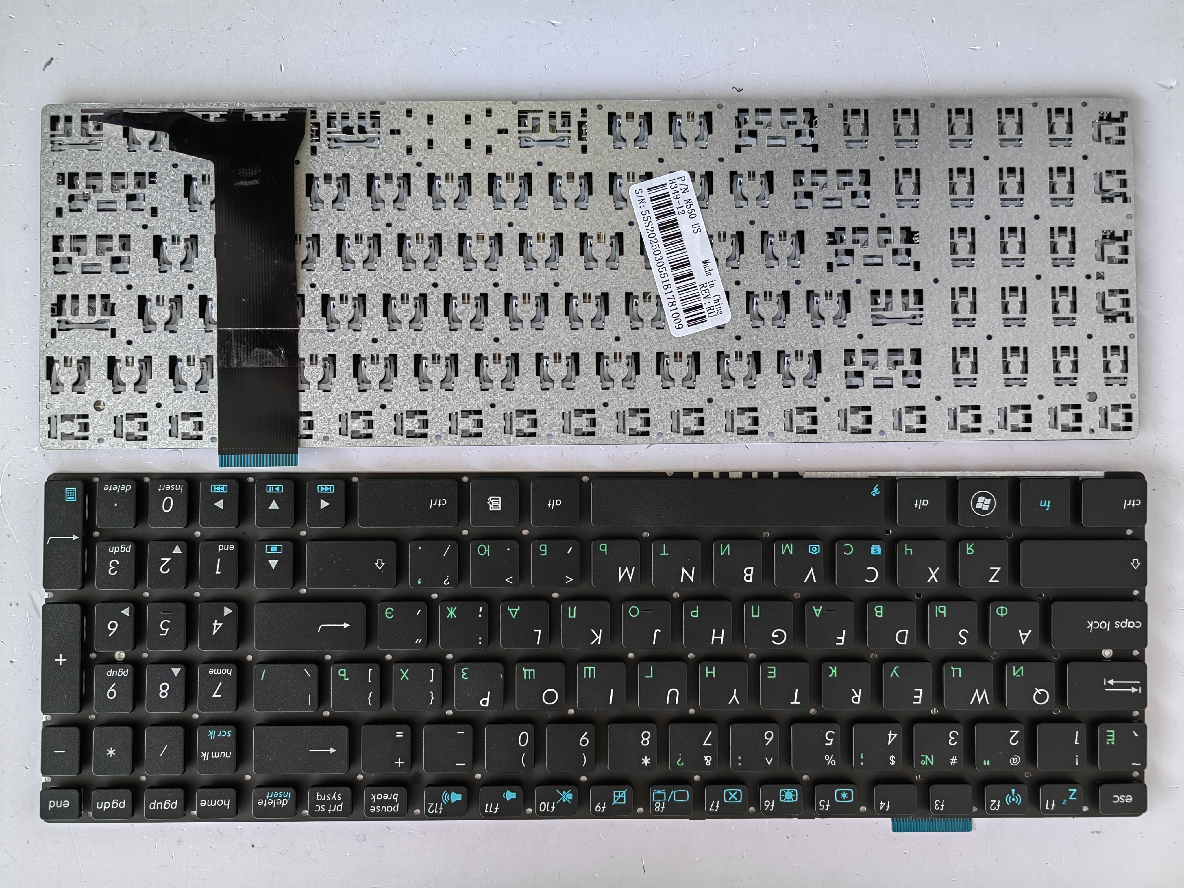 Picture of New Replacement Laptop Keyboard For ASUS N550/N56 BLACK (OEM) RU Layout
